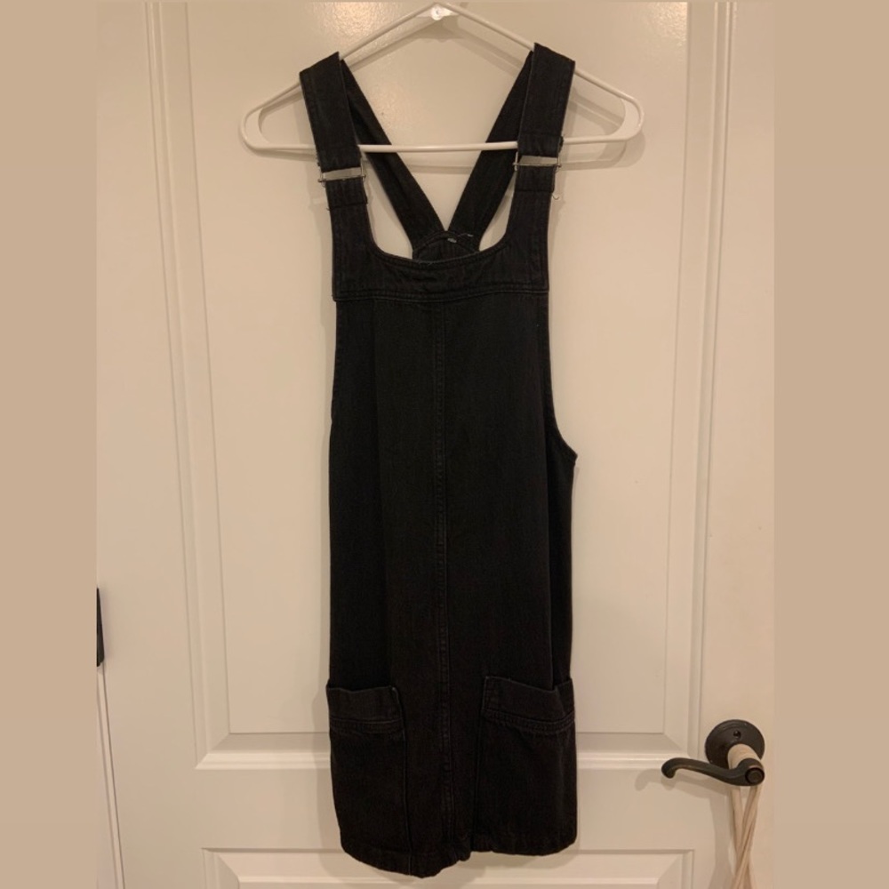 Topshop Denim Pinafore Dress